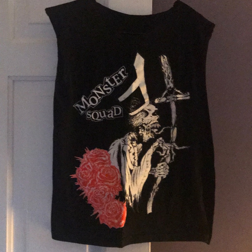 Monster Squad Punk Tank Top Cut Sleeves